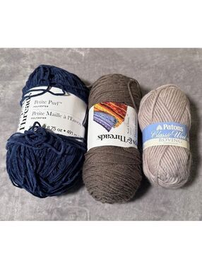 Loops and Threads Patons Wool Lot of 3 - 1lb 4.2oz